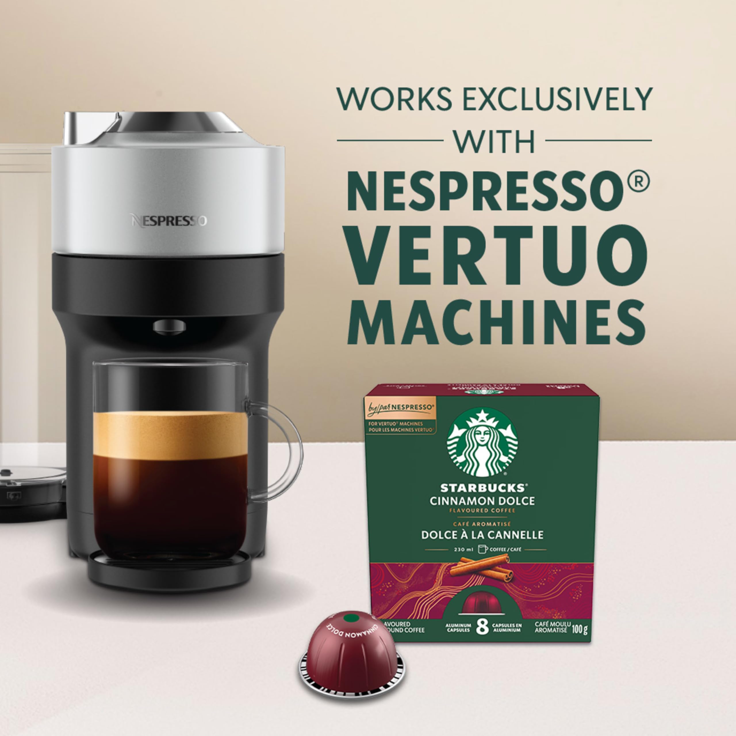 STARBUCKS Cinnamon Dolce for NESPRESSO VERTUO Coffee, 4 Boxes, 400 g 🍁 All In One Marketplace Canada