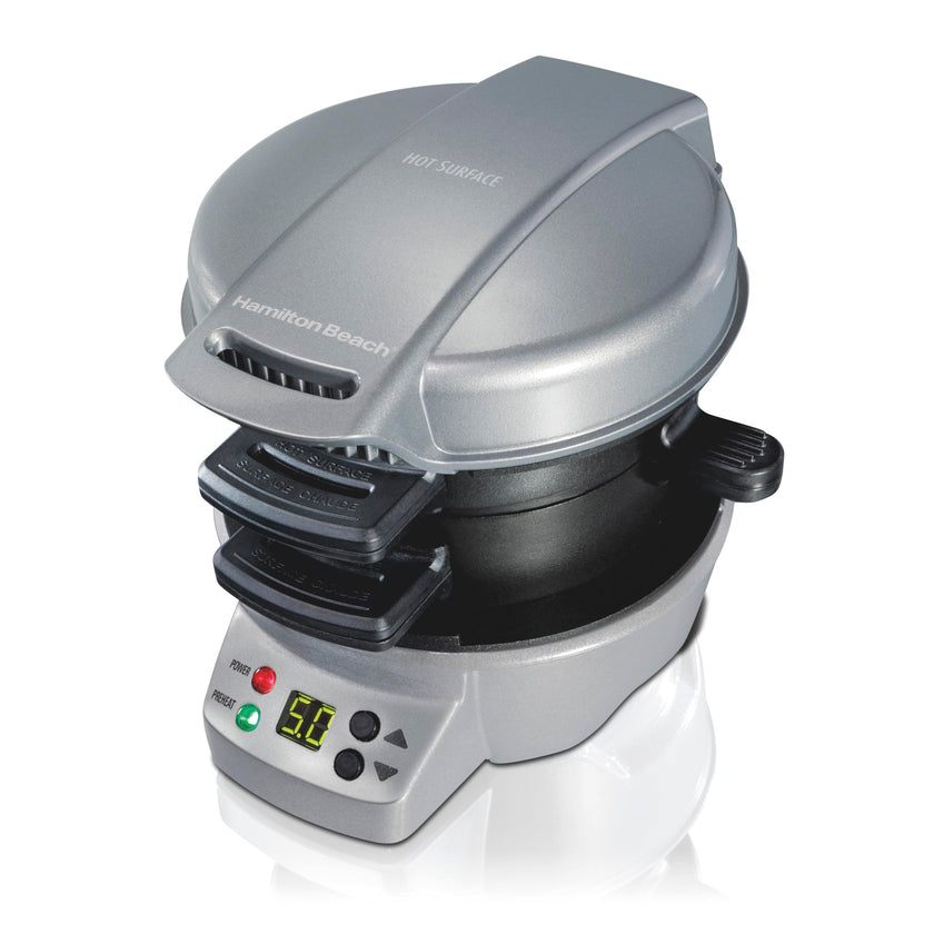 Hamilton Beach Breakfast Sandwich Maker with built in Digital Timer,600 W, PFAs Free, Silver (25478RC) 🍁 All In One Marketplace Canada