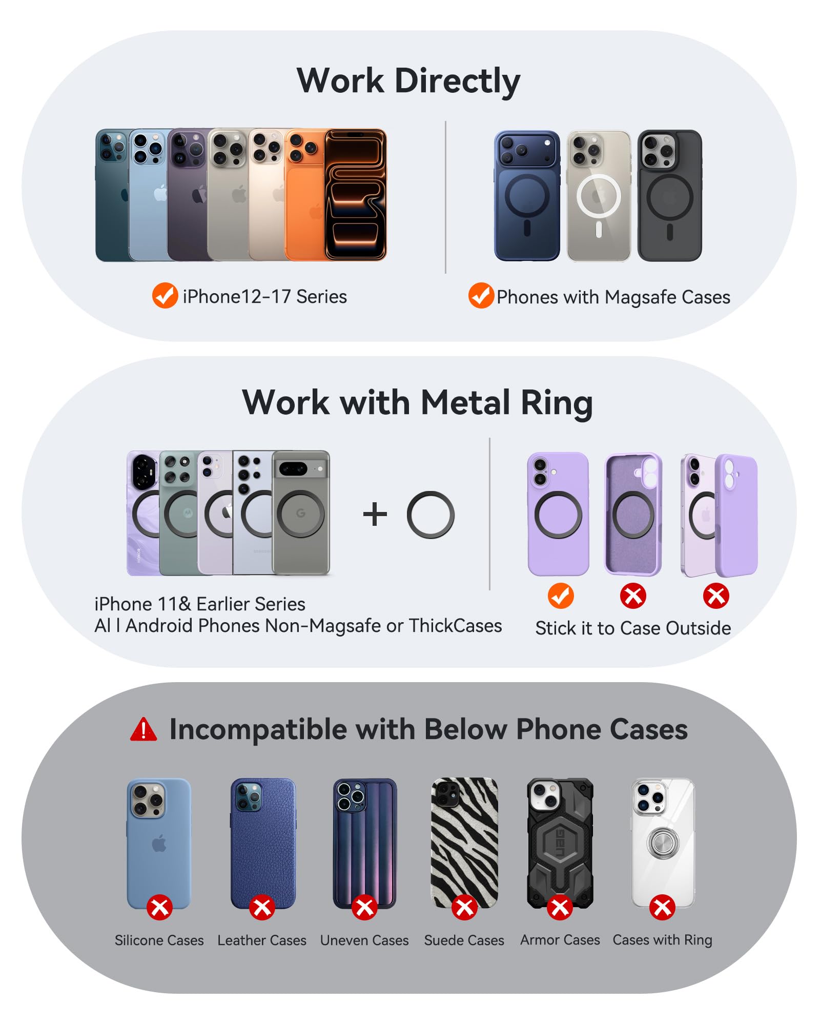 Miracase for MagSafe Car Mount[20 Powerful N55 Magnets+Industrial-Grade Vacuum Base] Magnetic Phone Holder Car 360° Full-Directional Adjustment, Fit for Windshield & Dashboard with All Smartphones 🍁 All In One Marketplace Canada