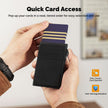 YESIIW Minimalist Pop up Card Holder Wallet for Men RFID Blocking | Slim Business Credit Card Wallet with Money Pocket | Aluminum Metal Bank Card Case for Notes and Coins and Debit Cards | Black 🍁 All In One Marketplace Canada