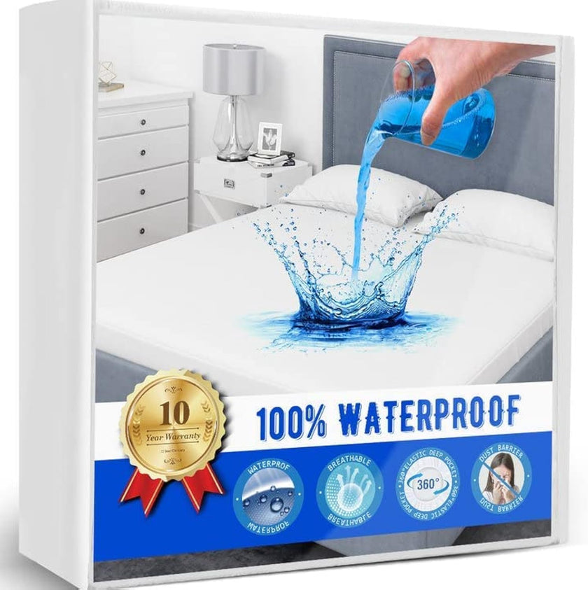 Twin Mattress Protector,Twin Mattress Cover Waterproof Mattress Protector Twin for Kids,Noiseless Soft Breathable Terry Twin Mattress Pad for Kids Pets Adults 39