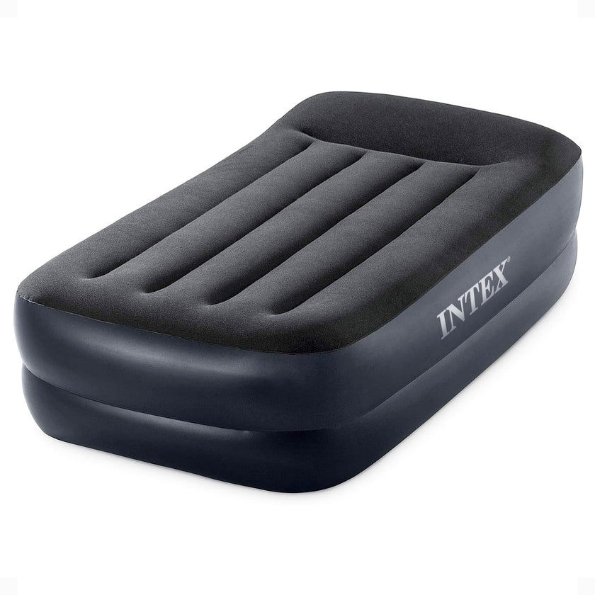 INTEX 64121ED Dura-Beam Plus Pillow Rest Air Mattress: Fiber-Tech – Twin Size – Built-in Electric Pump – 16.5in Bed Height – 300lb Weight Capacity 🍁 All In One Marketplace Canada