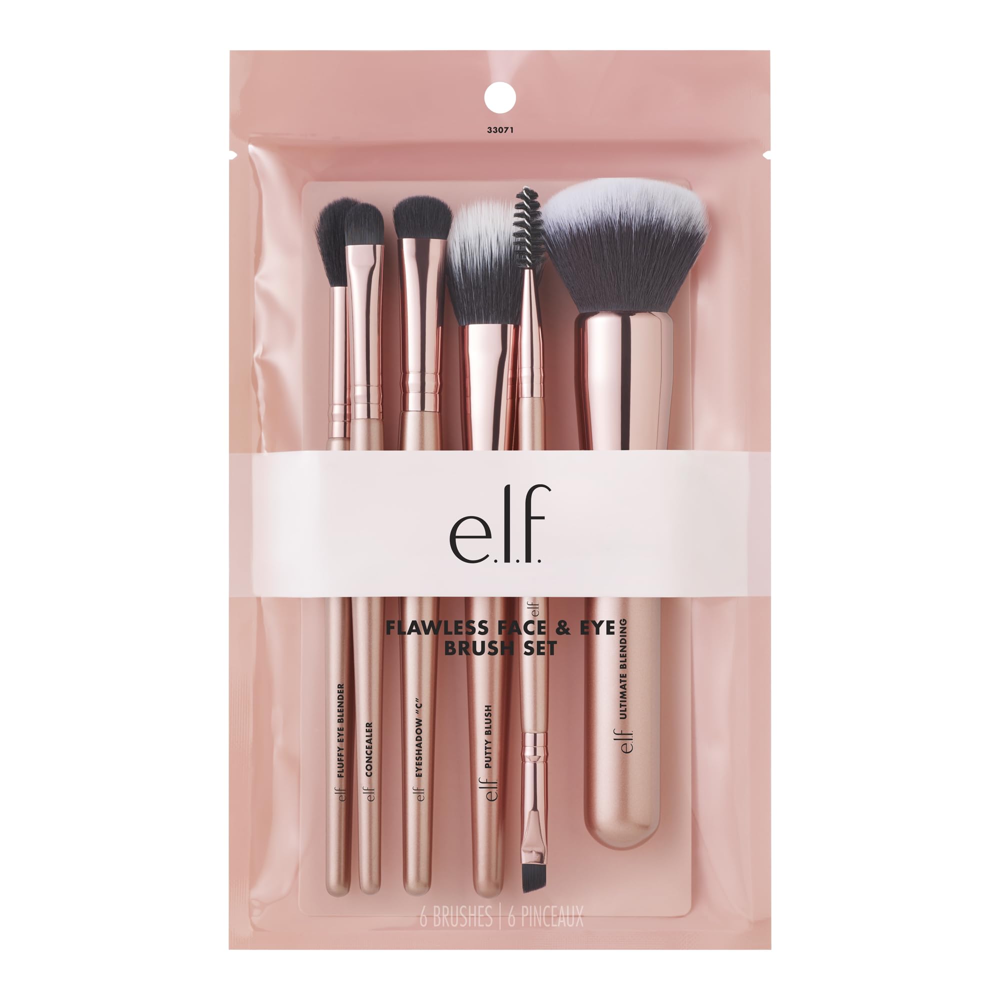 e.l.f. Flawless Face Kit, 6-Piece Brush Collection, Brushes For Face, Eyes & Brows, Vegan & Cruelty-Free 🍁 All In One Marketplace Canada