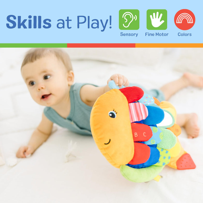 Melissa & Doug K’s Kids, Flip Fish Stuffed Animal, Soft Baby Book, Multi-Textured Squeaking & Crinkling Infant Sensory Toys for Babies with Baby Mirror, Tummy Time Toys for Infants Ages 0–9 Months 🍁 All In One Marketplace Canada
