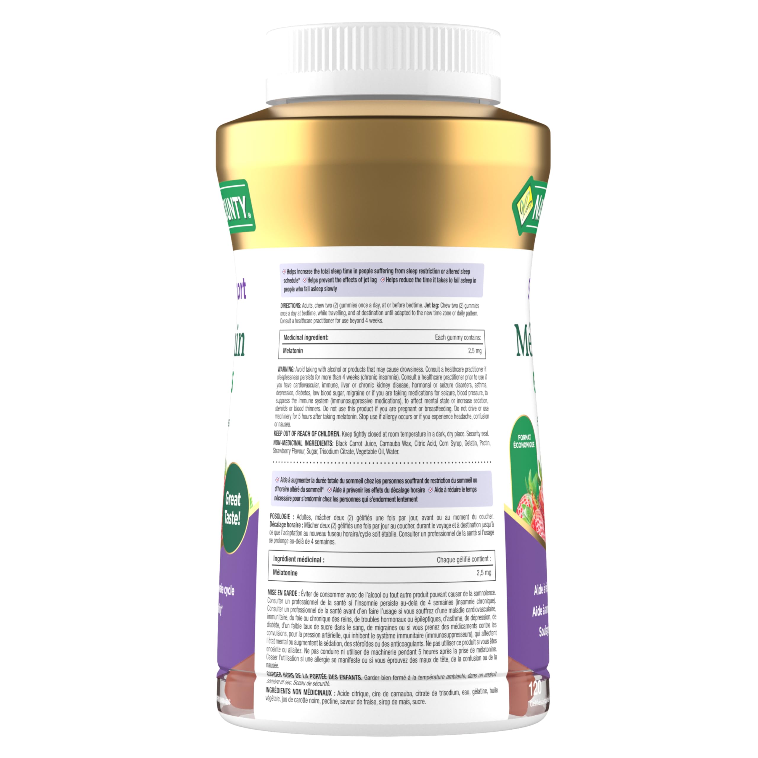 NATURE'S BOUNTY Melatonin, 2.5mg, Re-Sets the Body's Sleep Cycle & Improve Sleep Quality, 300 g 🍁 All In One Marketplace Canada