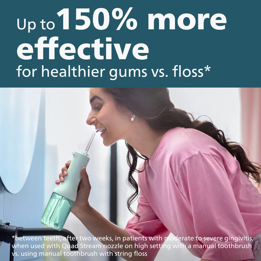 Philips Sonicare Power Flosser 3000 Cordless, Oral Irrigator Quad Stream technology and whisper quiet, Mint, HX3826/24 🍁 All In One Marketplace Canada