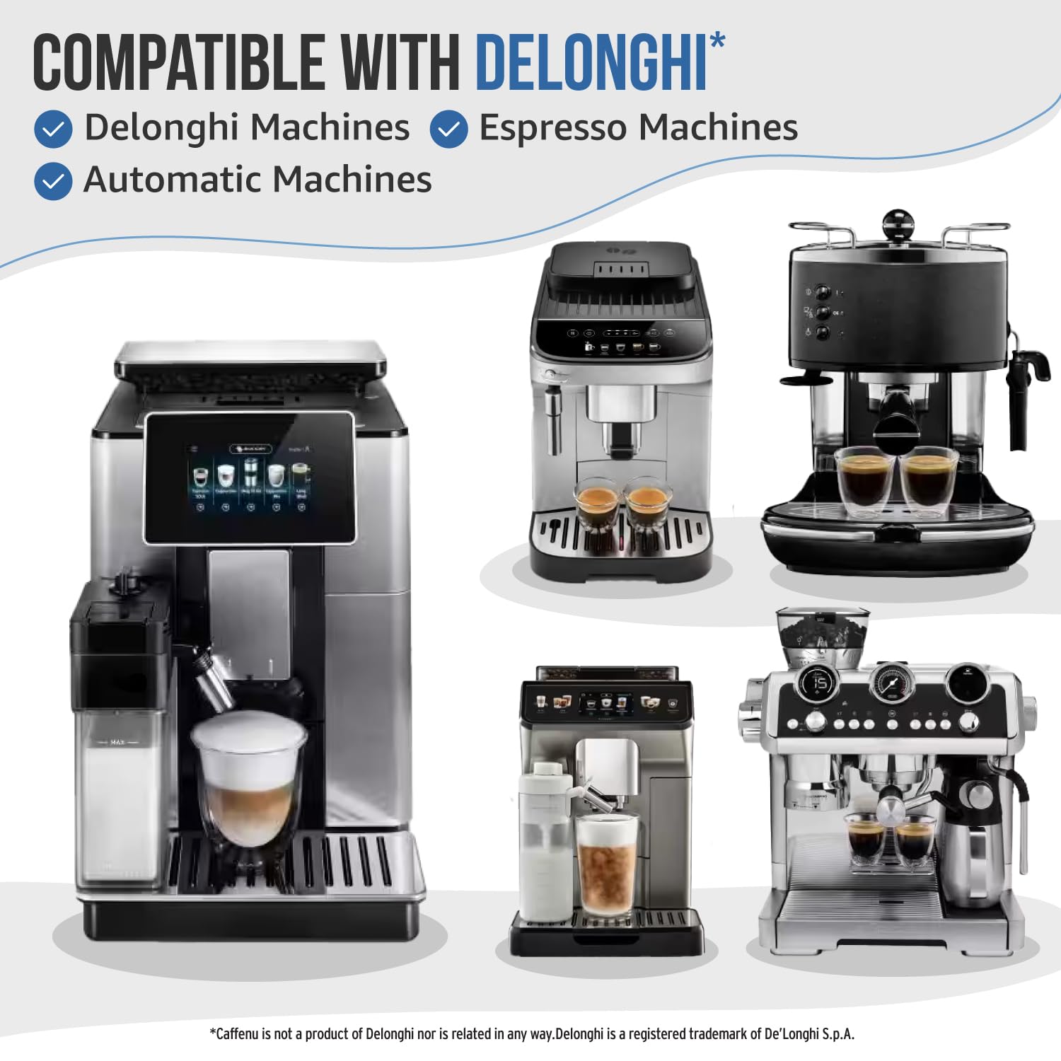 Delonghi Compatible Descaling Solution. 2 Bottles of Descaler Solution. Descaling Kit Removes Limescale For Hotter Coffee. 4 Uses Descaler For Delonghi Coffee Machines. 🍁 All In One Marketplace Canada