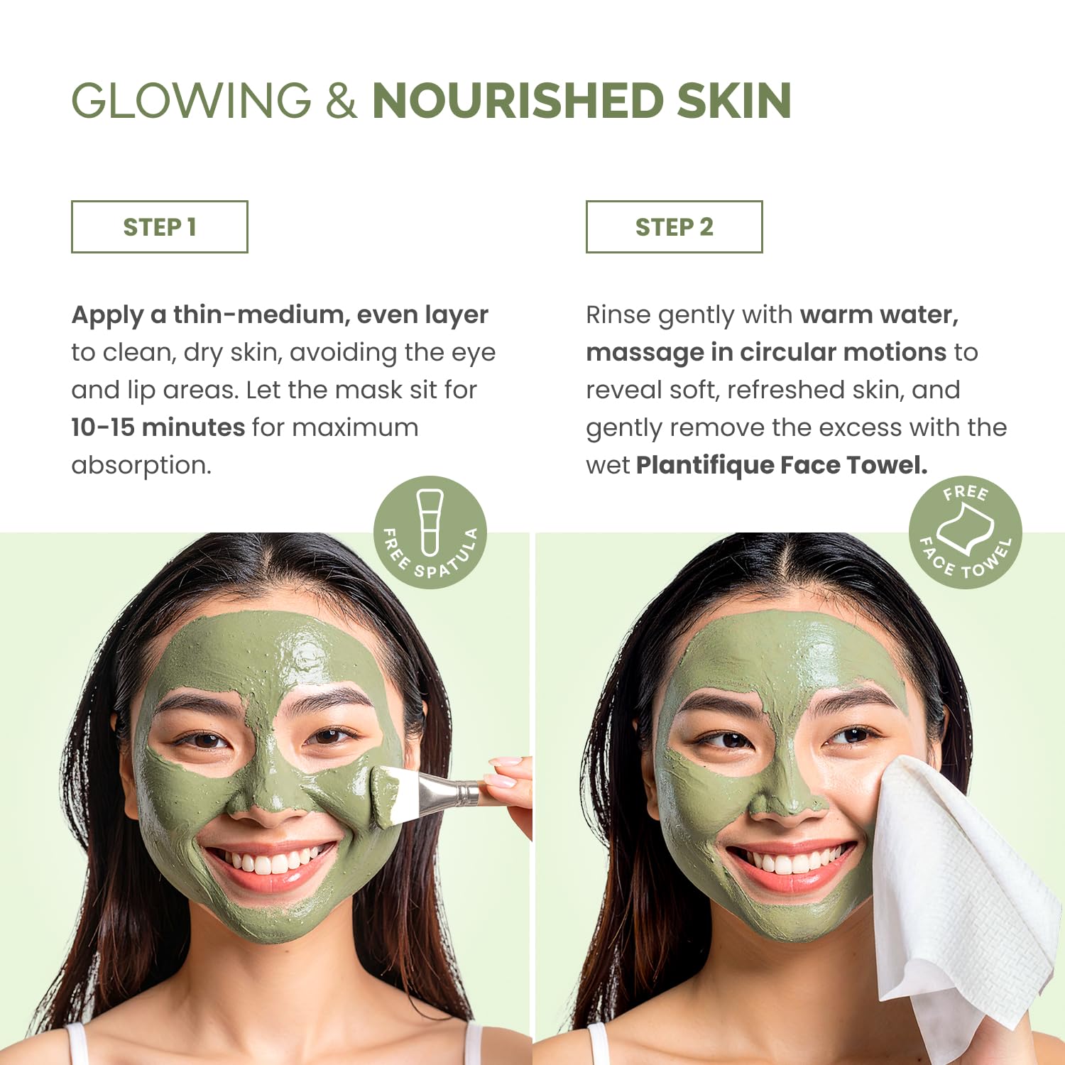 PLANTIFIQUE Clay Mask with Avocado & Superfoods - Korean Face Masks Skincare Products - Dermatologically Tested - Masque Visage Beauté - Gift Idea, 110g / 3.88 fl oz 🍁 All In One Marketplace Canada