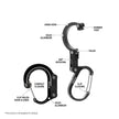Gear AID HEROCLIP Carabiner Clip and Hook (Small) for Purse, Stroller, and Backpack, Black and Blue, 1 Pack 🍁 All In One Marketplace Canada