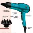 Revlon RV544FBLF Advanced Ionic Technology™ Hair Dryer with Diffuser, Powerful, Hair Dryer with Concentrator, Quick Dry, Lightweight, 2 Heat/Speed Settings, Less Frizz, Shiny and Smooth Hair, Blue 🍁 All In One Marketplace Canada