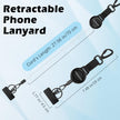 MoKo Anti-theft Phone Tether, Phone Lanyard Retractable Steel Line Cellphone Strap with Locking Carabiner and Metal 360° Tether Tab for Outdoor Skiing Hiking Climbing Fishing, Black 🍁 All In One Marketplace Canada