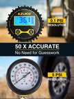 AZUNO Digital Tire Inflator with Pressure Gauge, 200 PSI, Heavy Duty Air Compressor Accessories, w/Rubber Hose Lock on Air Chuck and Quick Connect Coupler (Standard) 🍁 All In One Marketplace Canada