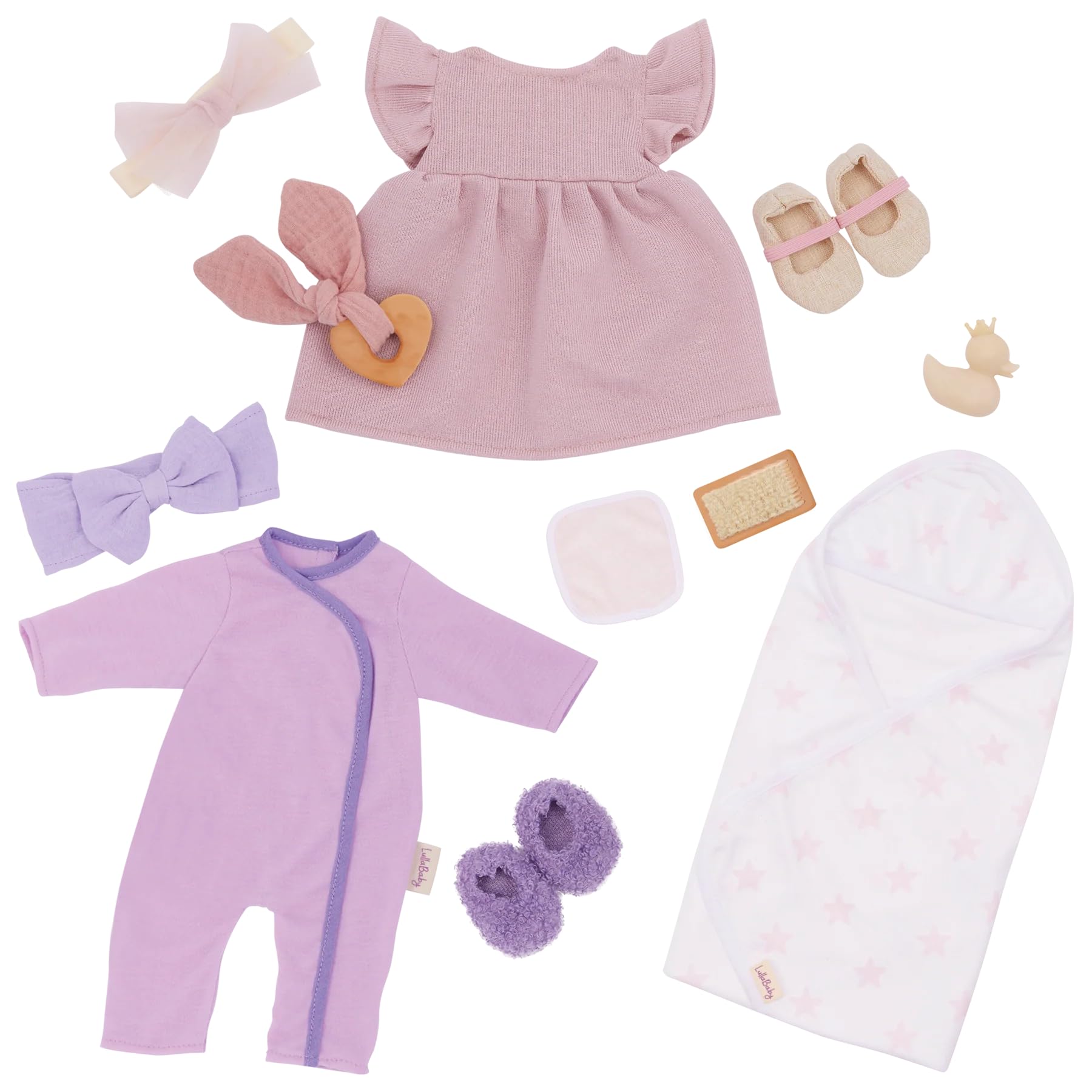 LullaBaby Baby Doll Clothes Set, 13-Piece Fashion and Bath Outfits 🍁 All In One Marketplace Canada