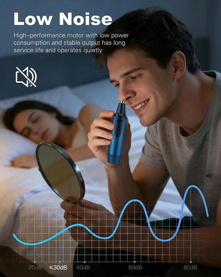 Nose Hair Trimmer for Men and Women Professional USB Rechargeable Ear and Nose Trimmer for Ear Eyebrow Facial Hair Trimmer Body Grooming Kit IPX7 Waterproof Dual Edge Blades for Easy Cleansing 🍁 All In One Marketplace Canada
