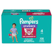 Pampers Diapers - Cruisers 360° - Size 4, up to 100% Leakproof Fit, Designed for Active Babies, Pull On Diaper, EZ Off Tabs Designed for Easy Changes, 1 Pack (Count of 108) 🍁 All In One Marketplace Canada