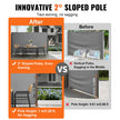 VEVOR Retractable Side Awning, 71''x 138'' Outdoor Privacy Screen, 180g Polyester Water-Proof Retractable Patio Screen, UV 30+ Room Divider Wind Screen for Patio, Backyard, Balcony, Gray 🍁 All In One Marketplace Canada
