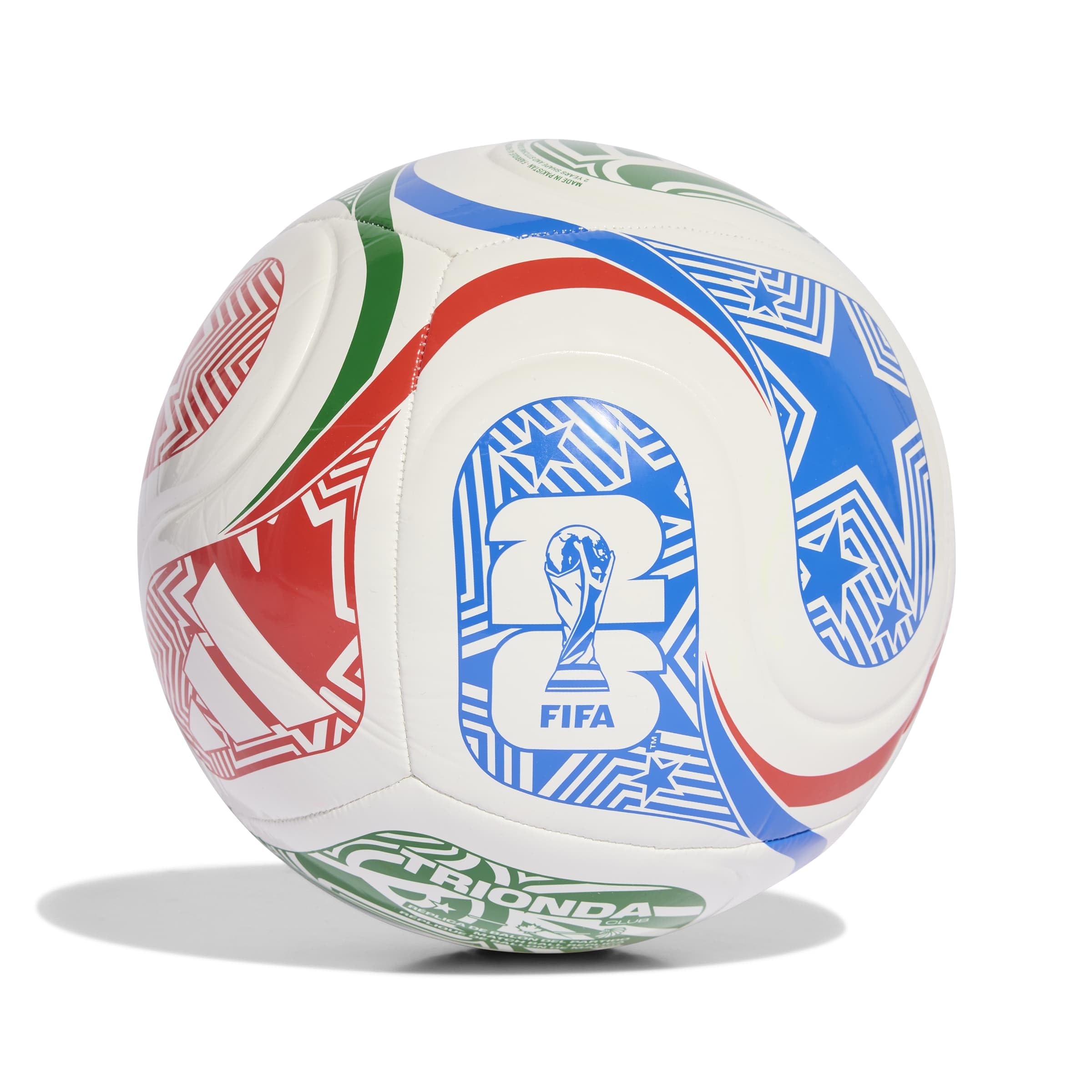 adidas Unisex-Adult FIFA World Cup 26™ Trionda Club Soccer Ball, White/Vivid Red/Glory Blue/Green, 3 🍁 All In One Marketplace Canada