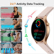 aeac Smart Watch for Women, AMOLED Ultra-Clear Screen Activity Trackers with Heart Rate/Sleep/SpO2 Monitor, Waterproof Fitness Smartwatch for iPhone/Samsung/Android（Pink Gold） 🍁 All In One Marketplace Canada