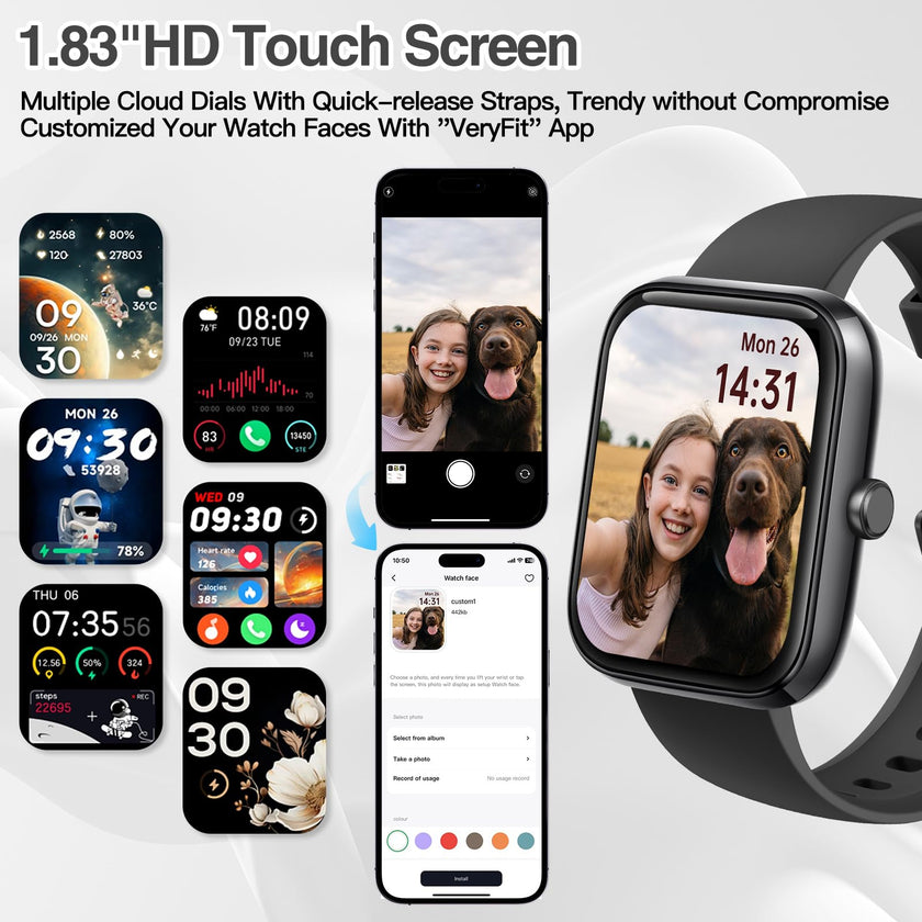 Smart Watch for Men Women with Bluetooth Call,Alexa Built-in Smartwatch,1.83