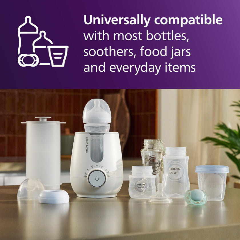 Philips Avent Premium 2-in-1 Warmer & Sterilizer - with Hospital-Standard Water Bath Technology, Smart Temperature Sensor, Hotspots Prevention, Chemical-Free Sterilization, with Tongs, Model SCF359/20 🍁 All In One Marketplace Canada