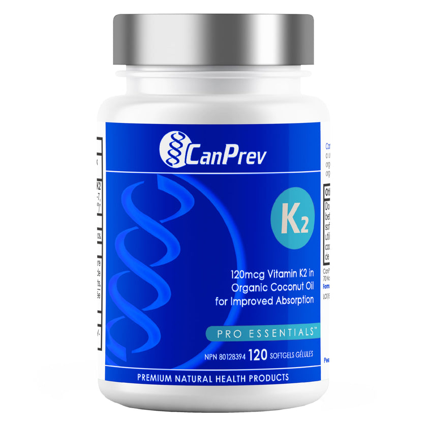 CanPrev K2 120mcg with Organic Coconut Oil, 120 Softgels 120-Day Supply, Pure MK-7 for Enhanced Absorption, Support for Stronger Bones and Healthy Teeth 🍁 All In One Marketplace Canada