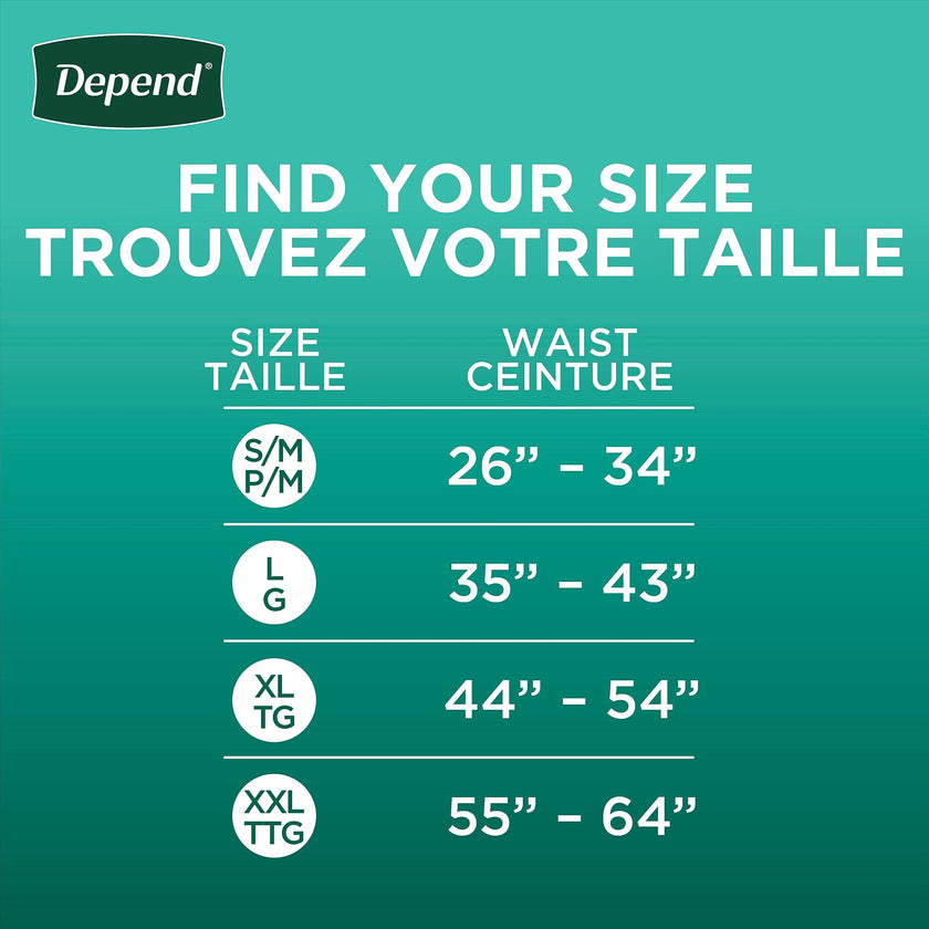 Depend Fresh Protection Adult Incontinence Underwear for Men (Formerly Depend Fit-Flex), Disposable, Maximum, Large, Grey, 40 Count 🍁 All In One Marketplace Canada