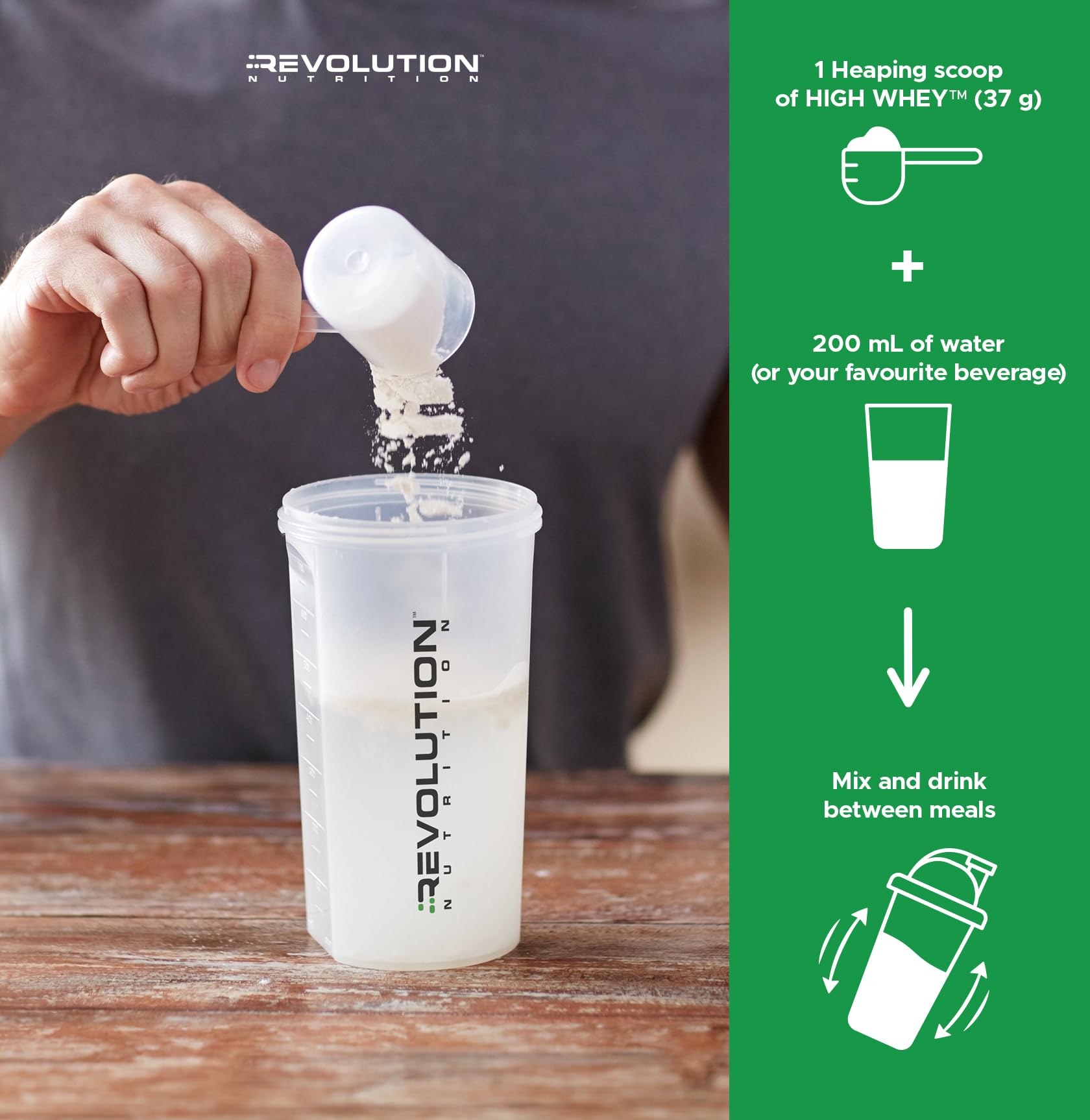 Revolution Nutrition, High Whey, Protein Powder 6LB bag, Whey Protein, Gluten Free, 25g of Protein Per Scoop, 2.7kg, 73 Servings (Pistachio Ice Cream, 6 Pound Bag) 🍁 All In One Marketplace Canada