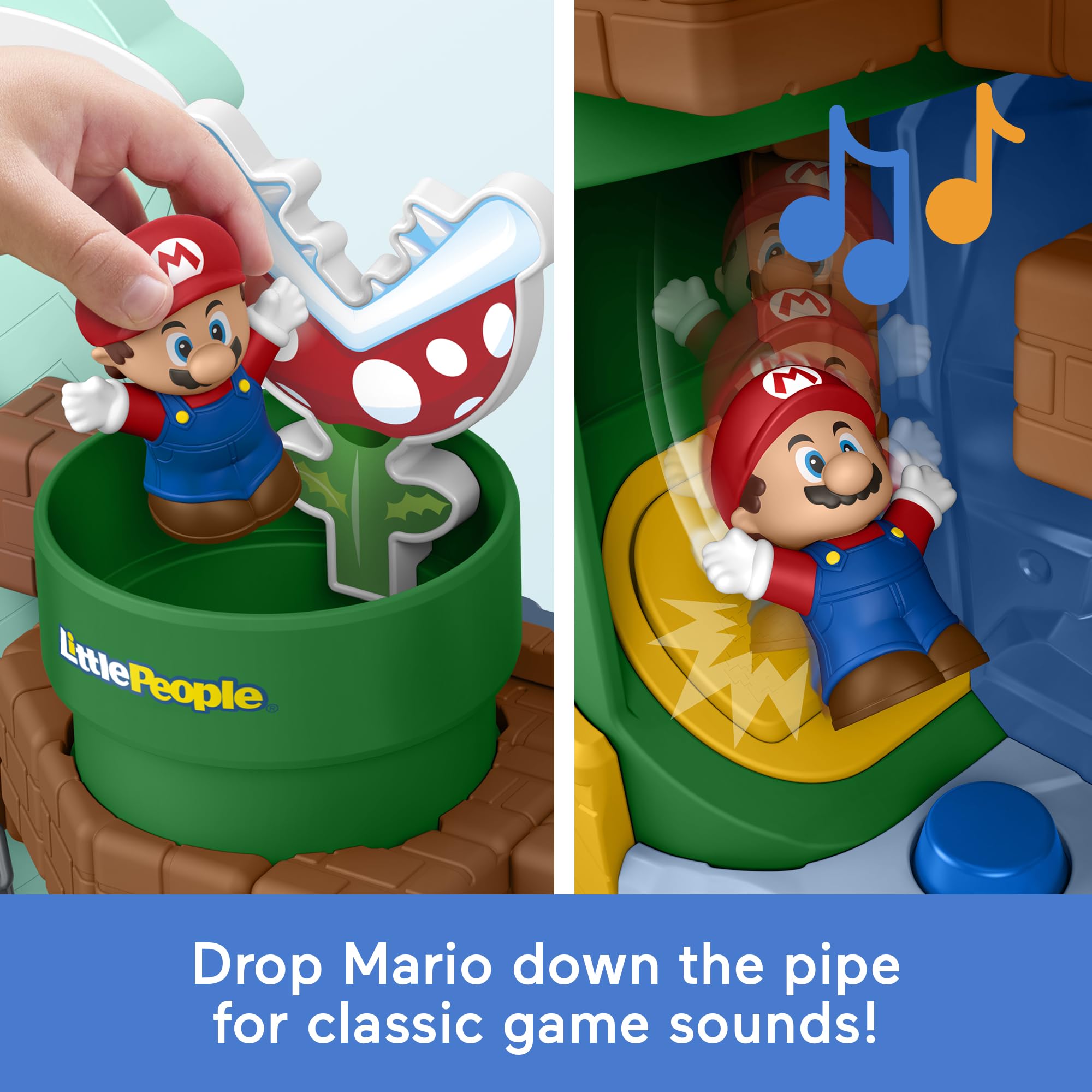 Fisher-Price Little People Toddler Toy My Mario Adventure Playset with Music Sounds & Figures, Preschool Kids Ages 18+ Months 🍁 All In One Marketplace Canada