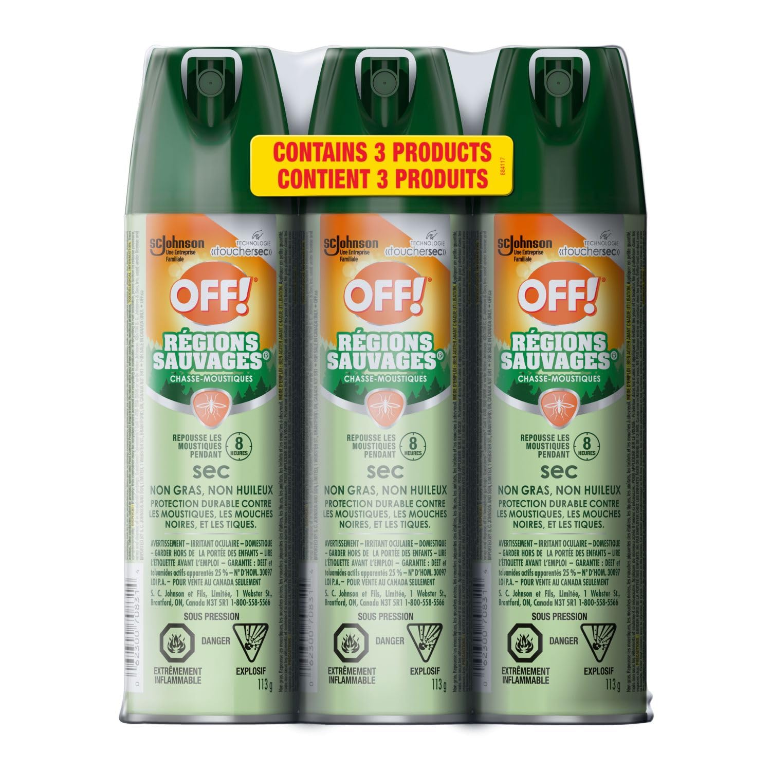 OFF! Deep Woods Dry Powder-Soft Mosquito Repellent, 25% DEET Insect Spray, Long-Lasting Bug Protection Tick Repellent, 360° Aerosol Camping Essential, 113g, 3- Pack 🍁 All In One Marketplace Canada