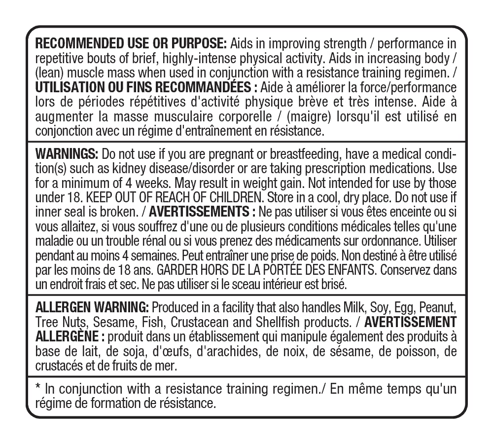 ALLMAX Nutrition - Creatine 3000, Creatine Monohydrate Capsules for Strength and Muscle Recovery, Gluten Free & Fast Absorbing, 3000 mg, 120 Capsules 🍁 All In One Marketplace Canada