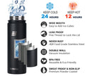 SUNWILL Metal Water Bottle with Straw 22 oz, Stainless Steel Insulated Flask for Cold and Hot Drink, Travel, Sports, Gym, Powder Coated Black 🍁 All In One Marketplace Canada