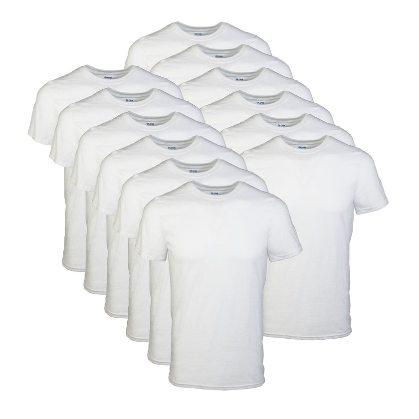 GILDAN Men's Crew T-Shirts, Multipack, Style G1100, White (12-Pack), Large, White (12-Pack), Large 🍁 All In One Marketplace Canada