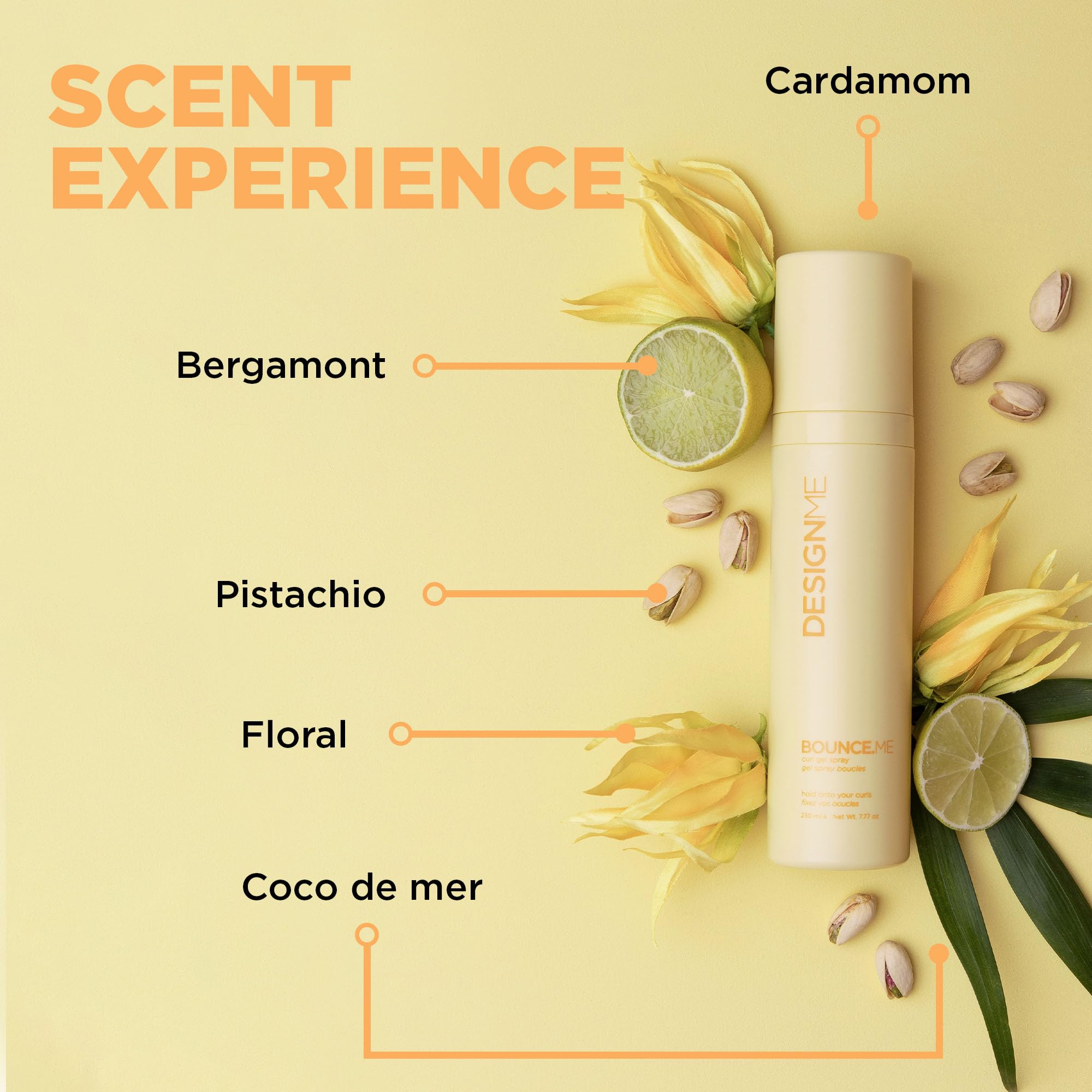 Design.Me BOUNCE.ME Curling Gel Spray | Frizz-Free Curl Defining Gel - Refresh Curls, Waves, Coils | Non-Crunchy, Non-Sticky Formula - Climate Control Styling, 7.77Oz 🍁 All In One Marketplace Canada