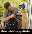 Liberty Garden 712-B Single Arm Navigator Multi-Directional Garden Hose Reel, Holds 125-Feet of, 5/8-Inch, Black, Height: 22.00