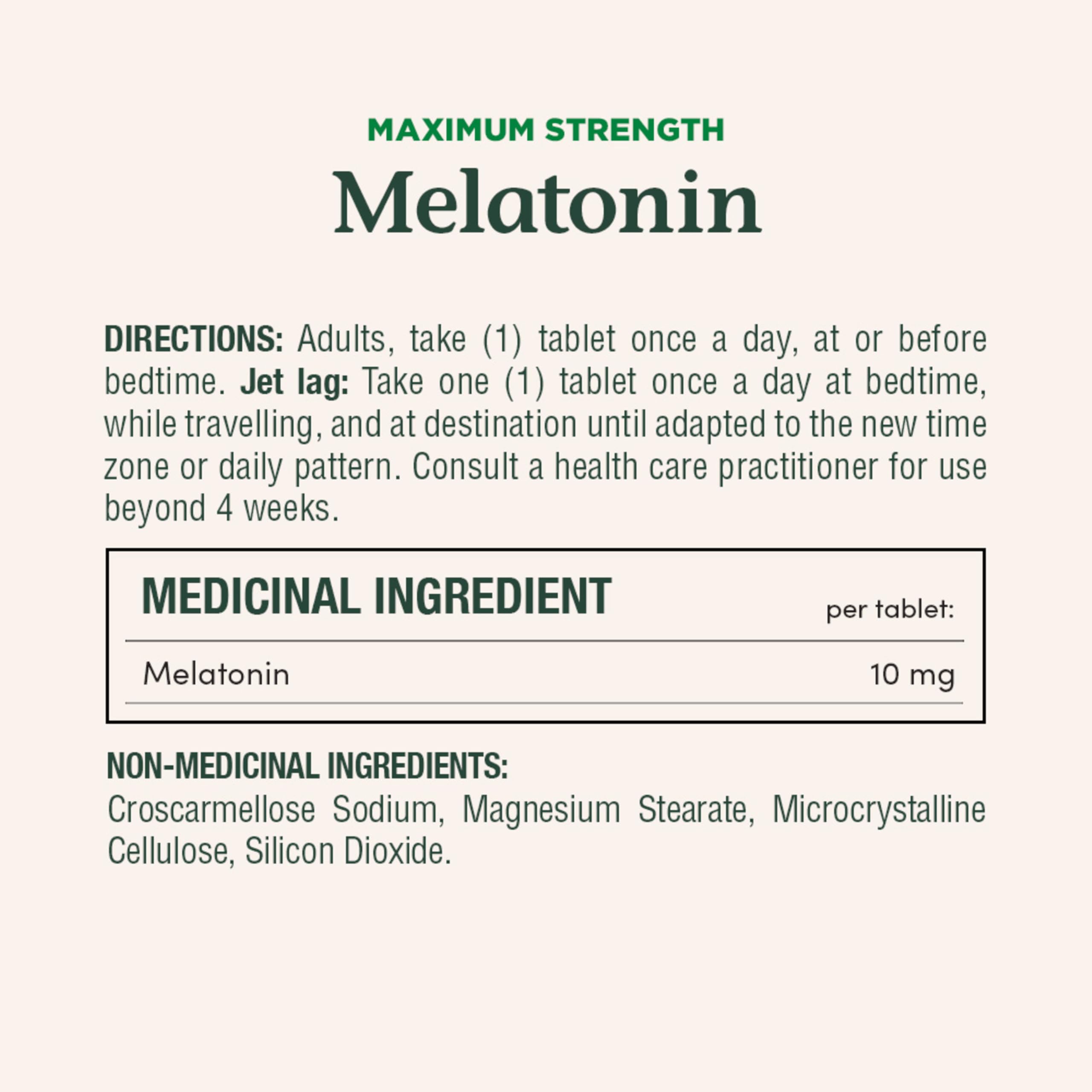NATURE'S BOUNTY Maximum Strength Melatonin, 10 mg, Value Size, Helps Reset Sleep-wake Cycle, Helps Increase Total Sleep Time, Fall Asleep Faster, Fights Jet Lag, 120 Tablets, 44 g 🍁 All In One Marketplace Canada