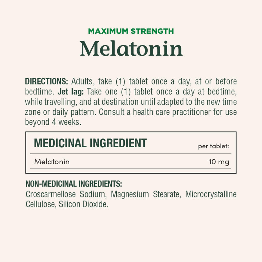 NATURE'S BOUNTY Maximum Strength Melatonin, 10 mg, Value Size, Helps Reset Sleep-wake Cycle, Helps Increase Total Sleep Time, Fall Asleep Faster, Fights Jet Lag, 120 Tablets, 44 g 🍁 All In One Marketplace Canada