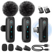 Wireless Lavalier Microphone for iPhone, iPad, Android Phone，2-Pack Mini Microphone with Noise Reduction, Auto Pairing and Mute & Reverb for Vlogging, Video Recording, TikTok, YouTube - Plug & Play 🍁 All In One Marketplace Canada