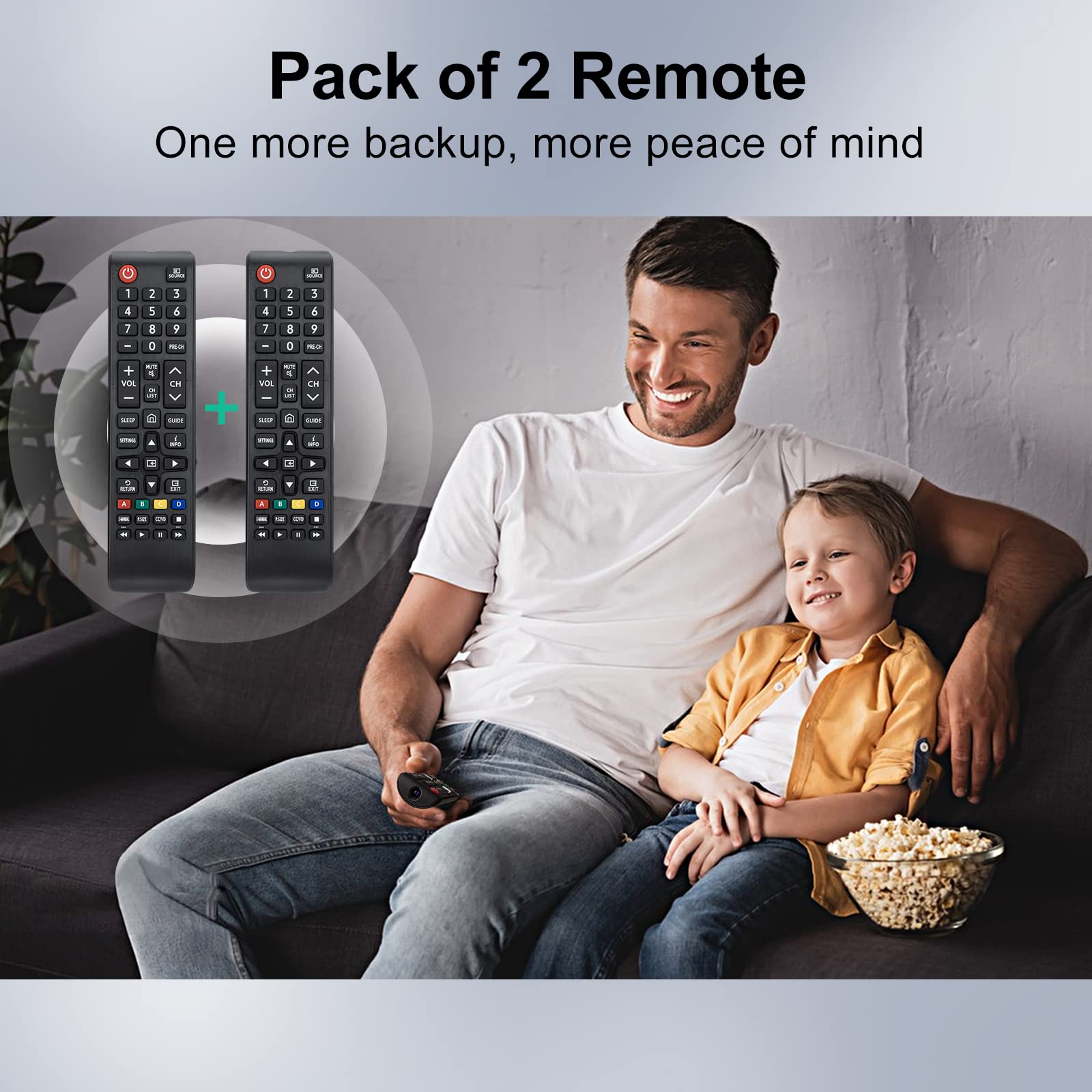 (Pack of 2) Universal Remote for Samsung TV Remote, Replacement for All Samsung Smart TV LED QLED UHD LCD HDTV Frame Curved 4K 8K 3D Series TV 🍁 All In One Marketplace Canada