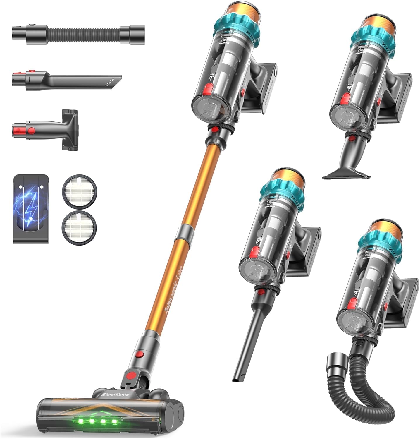 ElecKeys Cordless Vacuum Cleaners, 650W 55KPA Vacuum Cleaners with 70 Mins Runtime, LED Display, Anti-Tangle, Powerful Cordless Stick Vacuum for Home, Pet Hair, Hard Floors, Carpet 🍁 All In One Marketplace Canada