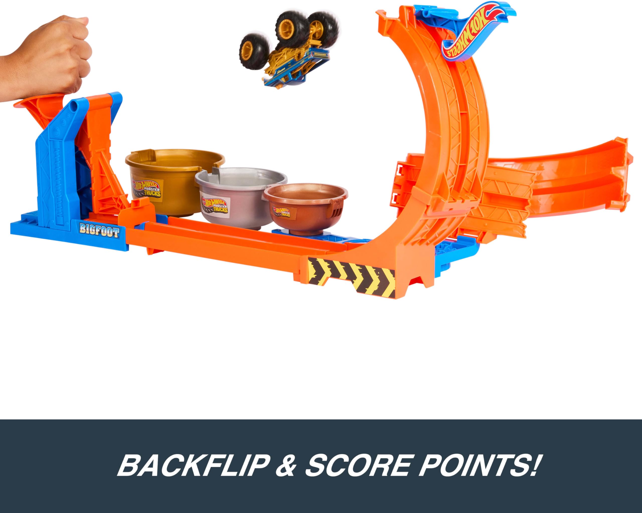 Hot Wheels Monster Trucks Loop-and-Flip Trophy Challenge Playset 🍁 All In One Marketplace Canada