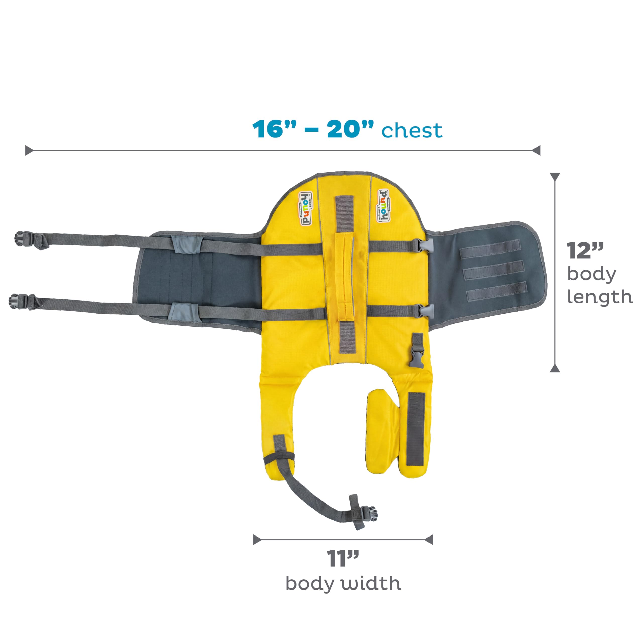 Outward Hound Granby Splash Dog Life Jacket with Handle, Reflective Floating Vest for Swimming & Boating, Maximum Buoyancy, All Skill Levels, Small Dogs & Puppies (16–20