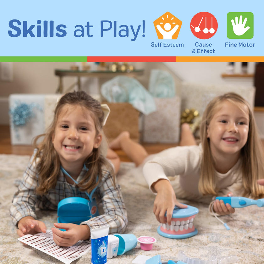 Melissa & Doug Super Smile Dentist Kit with Pretend Play Set of Teeth and Dental Accessories (25 Toy Pieces) Pretend Dentist Play Set, for Kids Ages 3+ 🍁 All In One Marketplace Canada