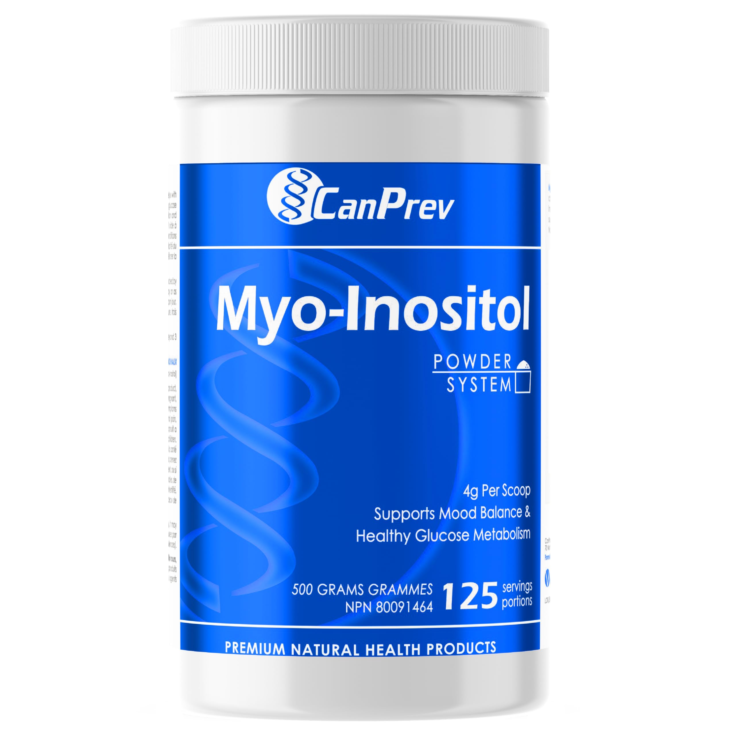 CanPrev Myo-Inositol Powder 500g, 125 Servings, PCOS Supplement for Women, Supports Glucose Metabolism, Ovulatory Function, Cellular Health and Wellness 🍁 All In One Marketplace Canada