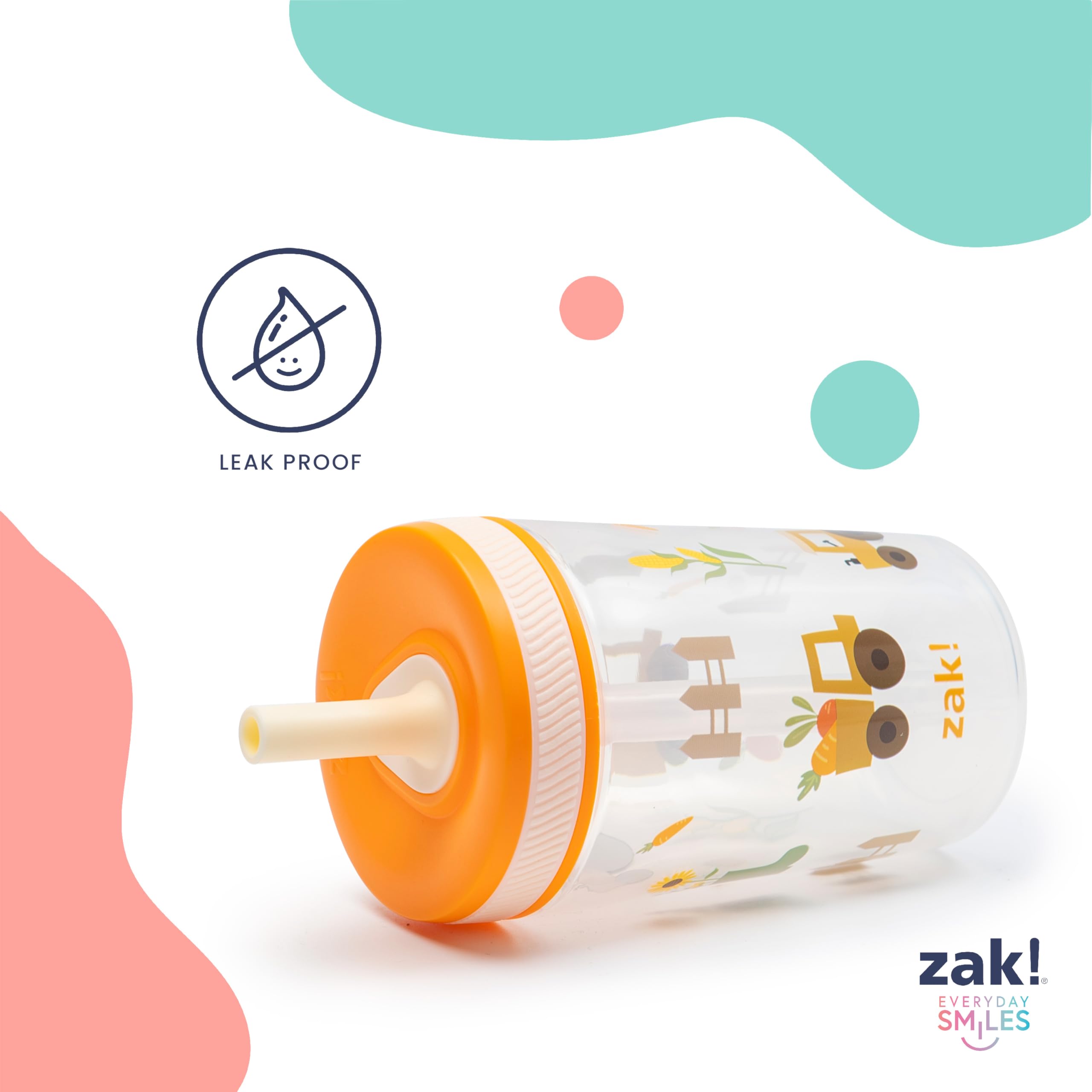 Zak Designs Underwater Kelso 15oz Leak-Proof Toddler Straw Cups, 2-Pack 🍁 All In One Marketplace Canada