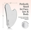 Kitsch Stainless Steel Gua Sha Facial Tools - Guasha Tool for Face, Face Sculpting Tool, Jawline Shaper, Double Chin Reducer, Body Gua Sha Tools, Lymphatic Drainage Massager, Facial Skin Care - Silver 🍁 All In One Marketplace Canada