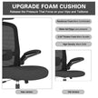 Mimoglad Office Chair, Comfy Desk Chair - High Back Ergonomic Computer Chair with Adjustable Lumbar Support & Headrest, Flip-up Armrests for Guitar Playing (Black(Black Frame)) 🍁 All In One Marketplace Canada