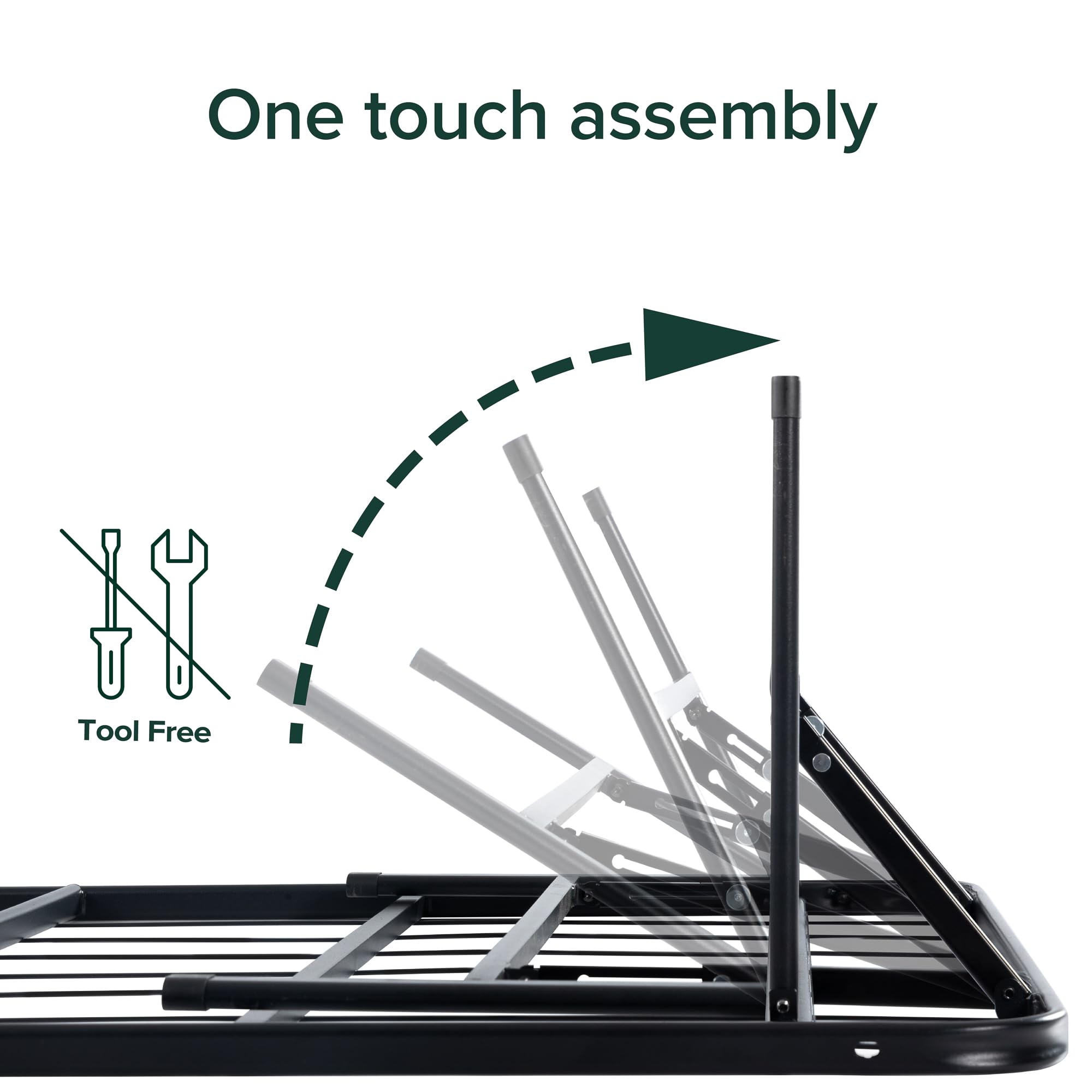 ZINUS SmartBase Tool-Free Assembly Mattress Foundation / 14 Inch Metal Platform Bed Frame/No Box Spring Needed/Sturdy Steel Frame/Underbed Storage, Black, Twin, Regular 🍁 All In One Marketplace Canada