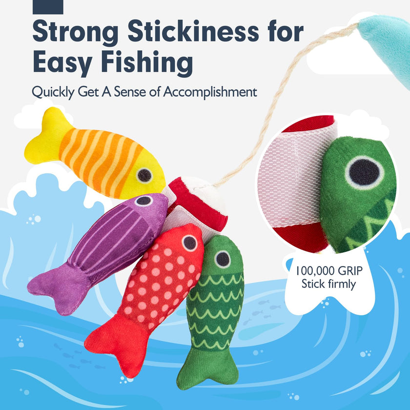 hahaland Montessori Toys for 1 Year Old - Toddler Toys for 1 2 Year Old Boys Girls Toy, Montessori Educational Baby Toy 6-12-18 Months, 10 in 1 Fishing Game with Baby Stacking Cups 🍁 All In One Marketplace Canada