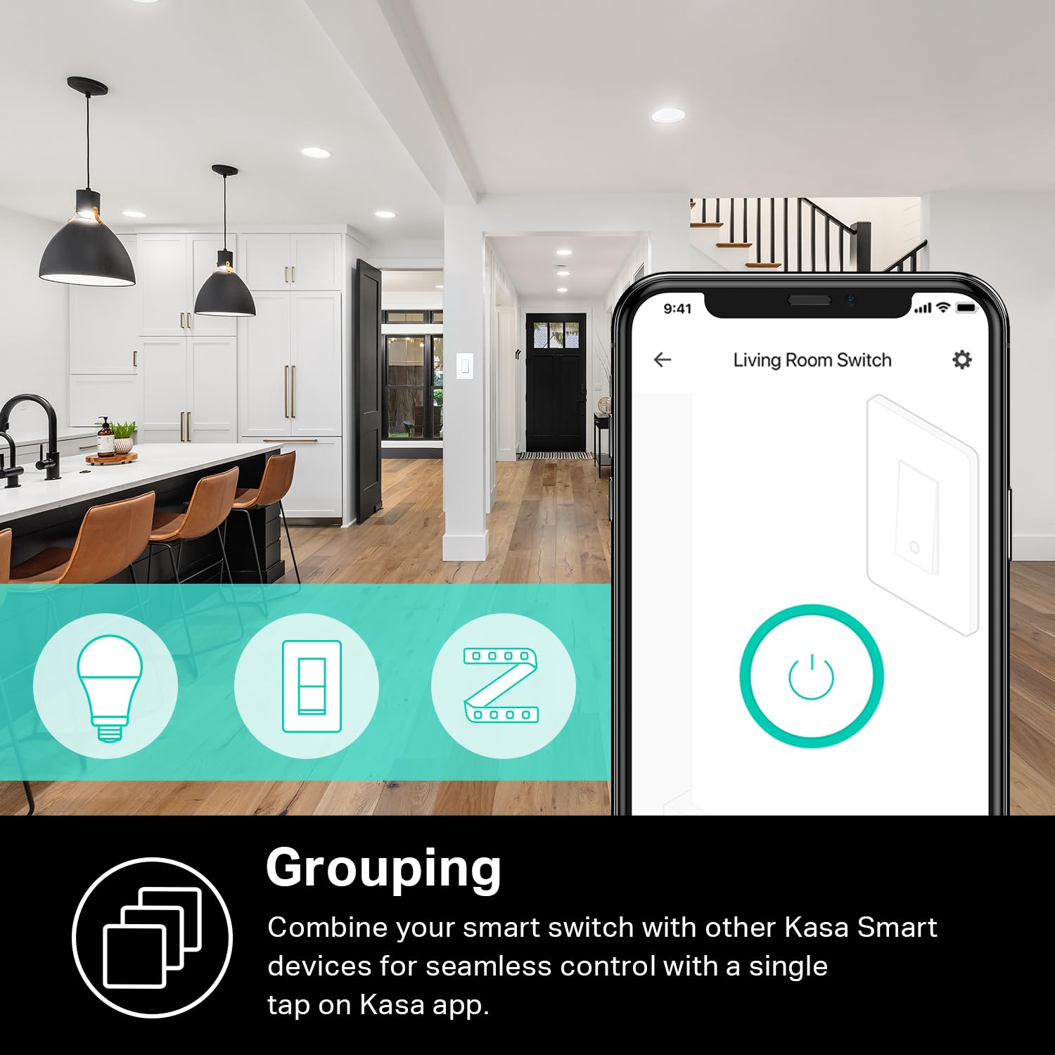 Kasa Smart Light Switch HS200, Single Pole, Needs Neutral Wire, 2.4GHz Wi-Fi Light Switch Works with Alexa and Google Home, UL Certified, No Hub Required, White ( Packaging May Vary ) 🍁 All In One Marketplace Canada