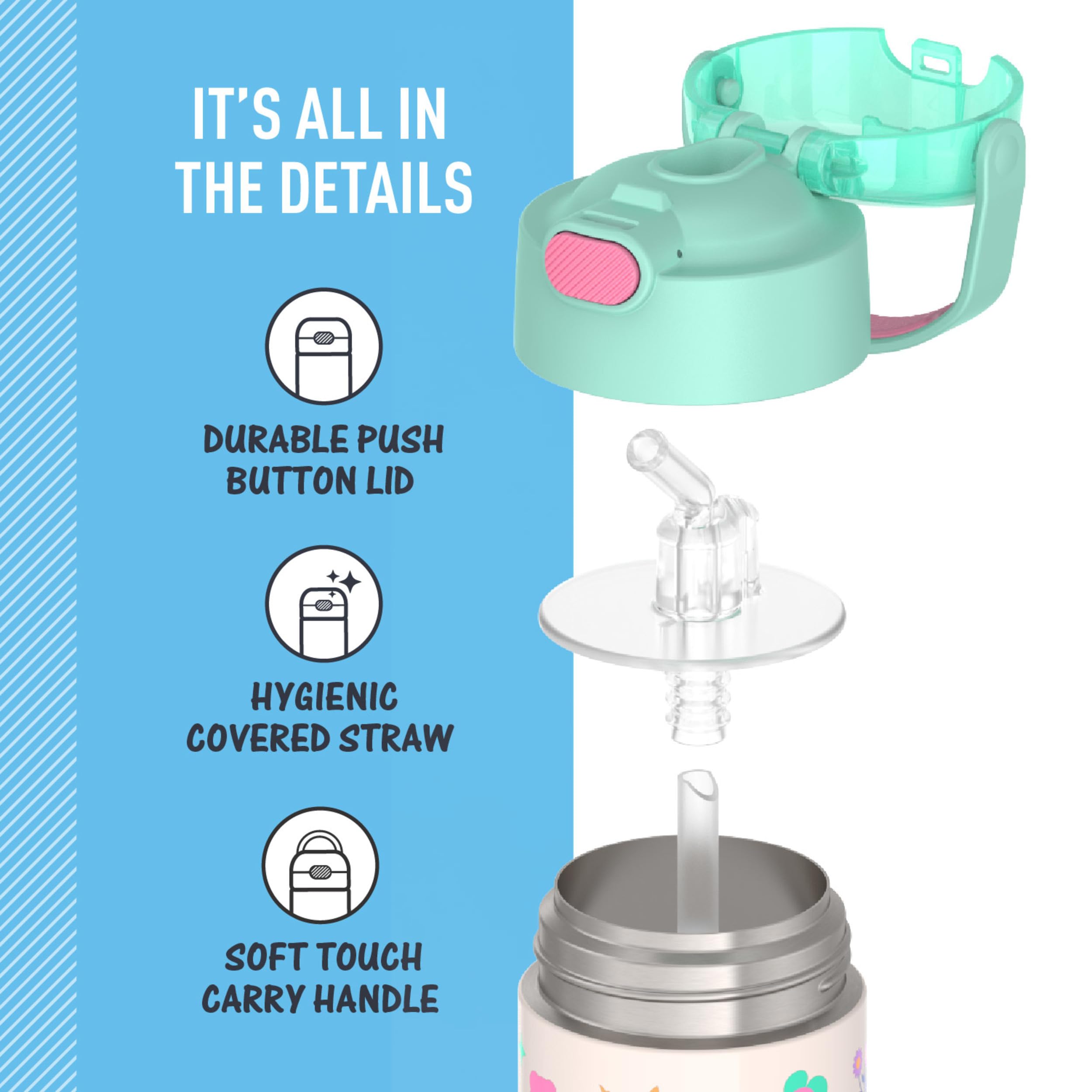 THERMOS FUNTAINER Water Bottle with Straw, 14oz, Princess 🍁 All In One Marketplace Canada